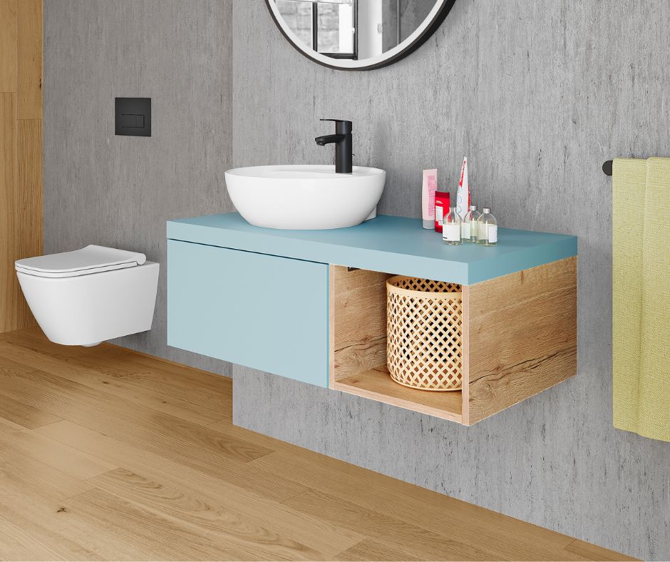 Umývadlová doska so zásuvkou a umývadlom Nikolo 2