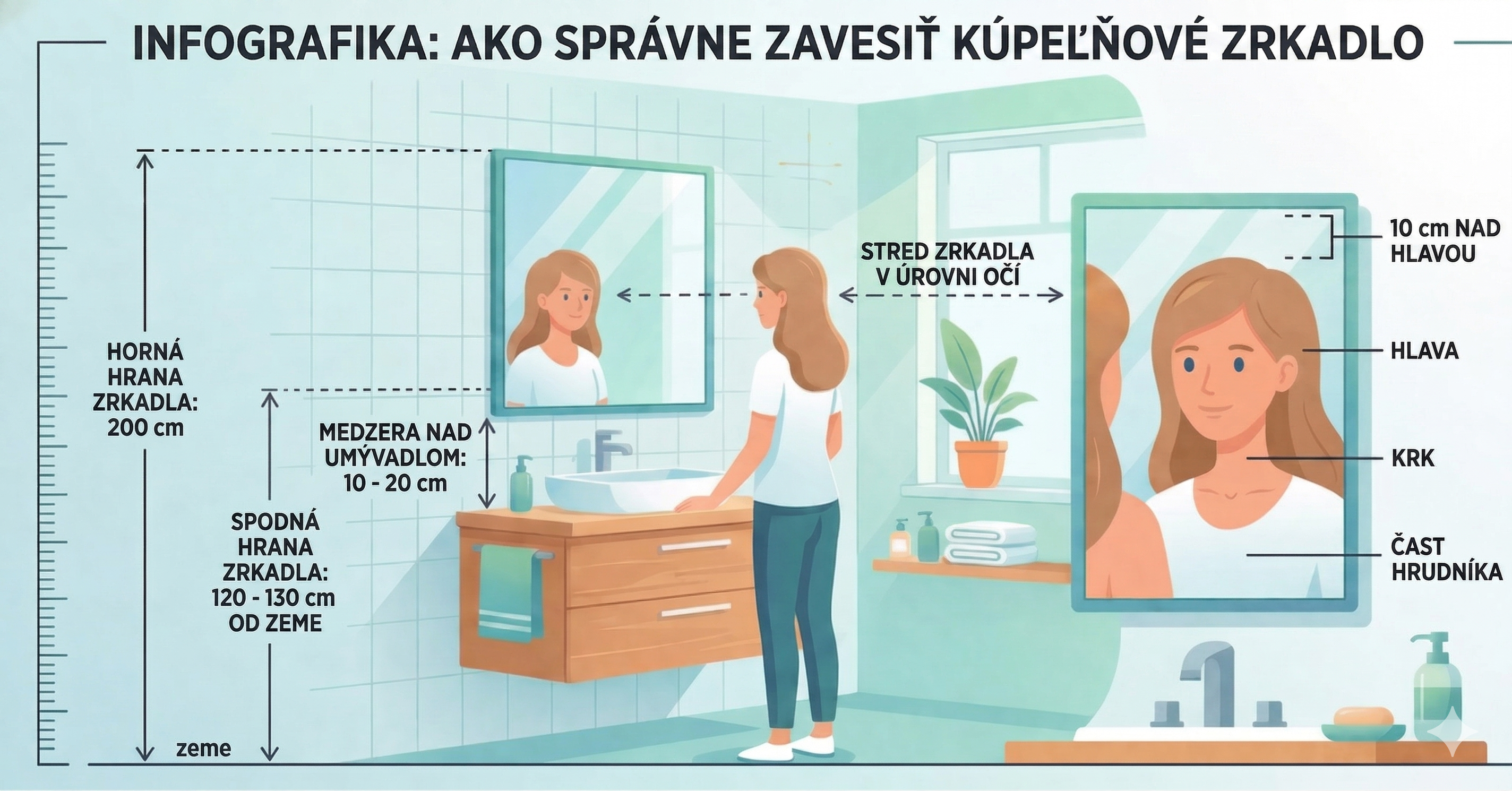 Ako správne zavesiť zrkadlo