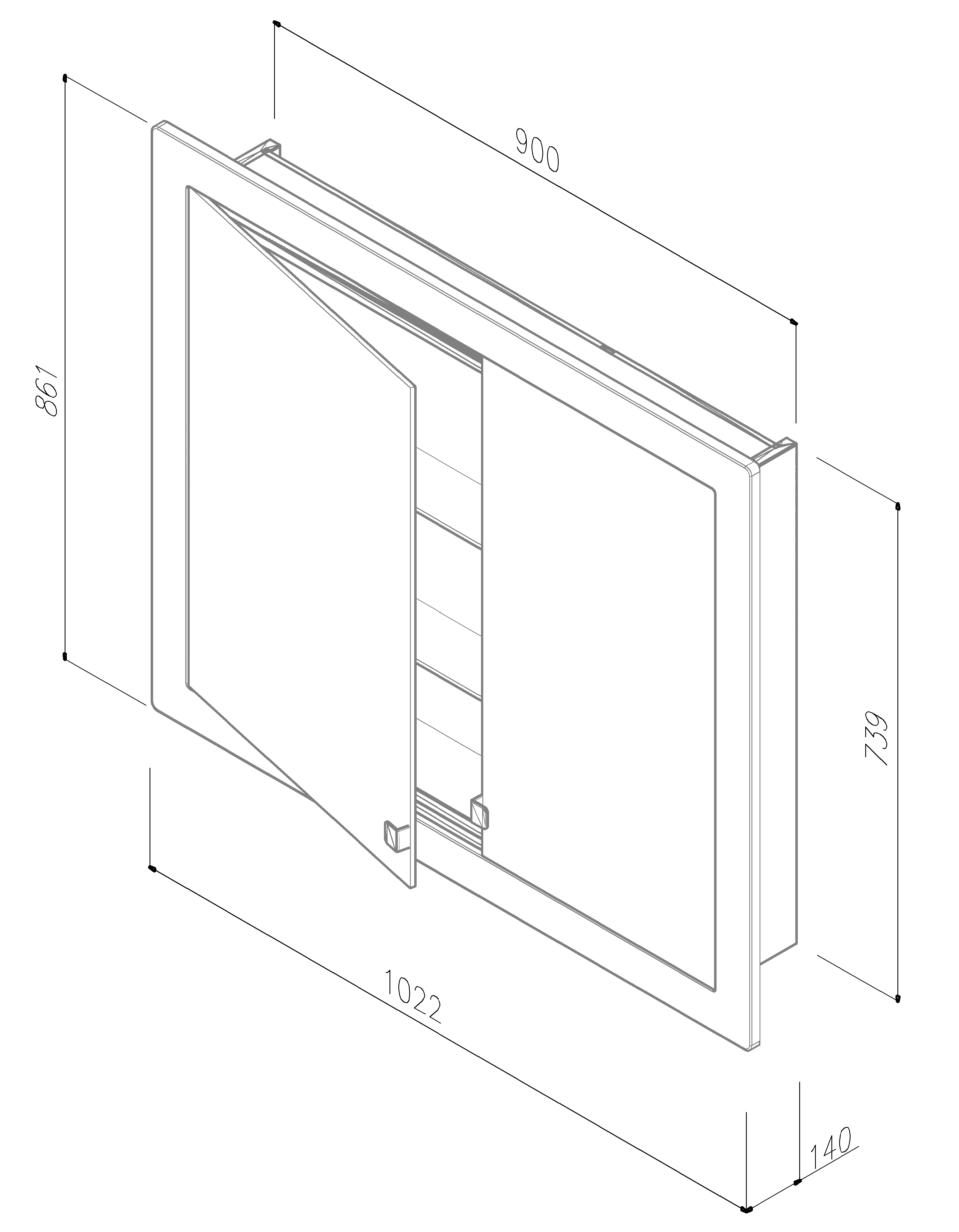 vestavná galerka GRID GA2NOE 90