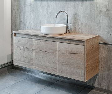 Detail otvorenej umývadlovej skrinky VISIT SZD3 120