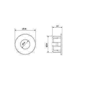 Krytka prepadu chrom - priemer otvoru 13 mm
