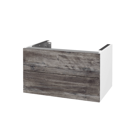 Doplňková skříňka pod desku DSD SZZ2 70 (výška 40 cm)  - N01 Bílá lesk - D06 Ořech - Ne