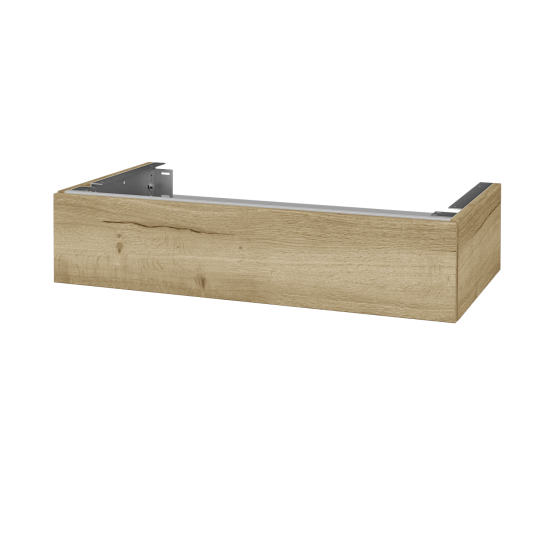 Doplnková skrinka pod dosku DSD SZZ 90 (výška 20 cm)  - N01 Biela lesk - D25 Teak - Ne