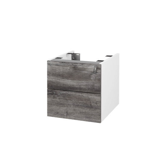 Doplnková skrinka pod dosku DSD SZZ2 40 (výška 40 cm)  - N01 Biela lesk - L03 Antracit vysoký lesk - Ne