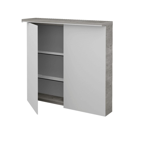 Dvojdverová zrkadlová skrinka ASTON GA2OE 80 