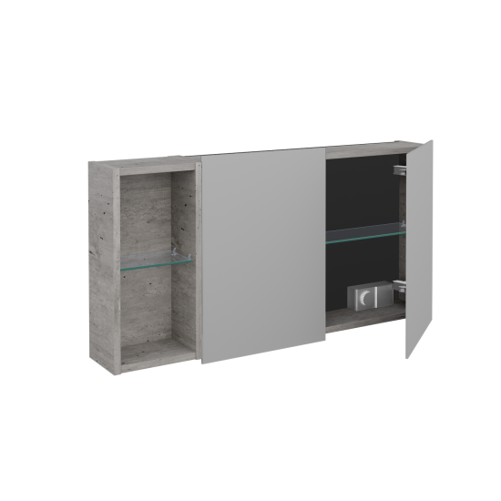 Dvojdverová zrkadlová skrinka AVANTI GA2EOL 100  - N01 Biela lesk