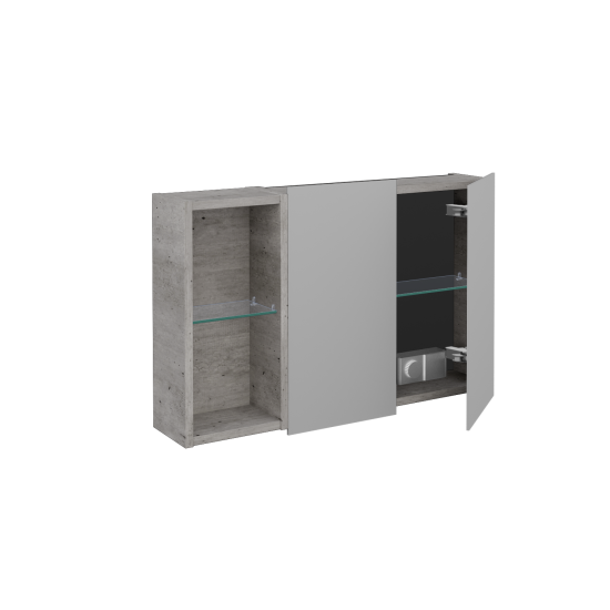 Dvojdverová zrkadlová skrinka AVANTI GA2EOL 80  - N01 Biela lesk