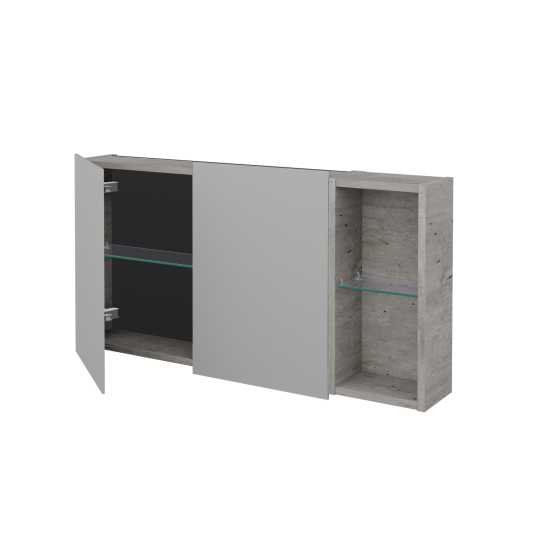 Dvojdverová zrkadlová skrinka AVANTI GA2EOP 100  - N01 Biela lesk