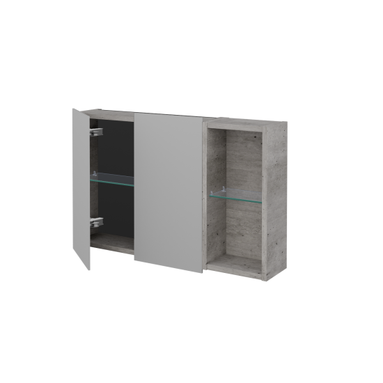 Dvojdverová zrkadlová skrinka AVANTI GA2EOP 80  - N01 Biela lesk