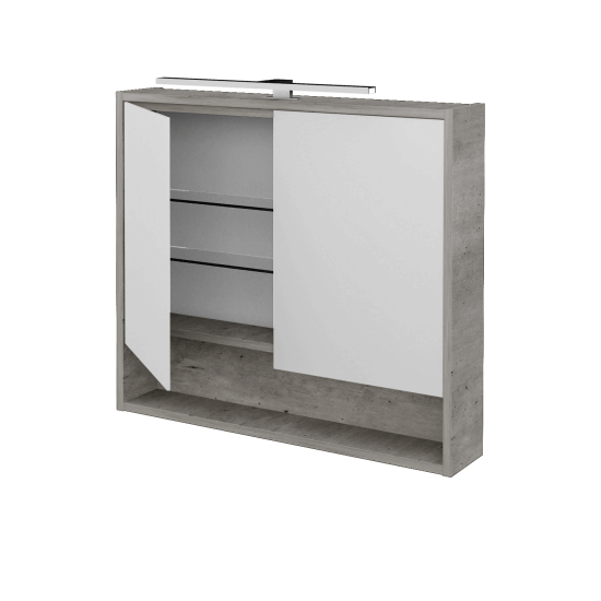 Dvojdverová zrkadlová skrinka FOCUS GA2OE 80 