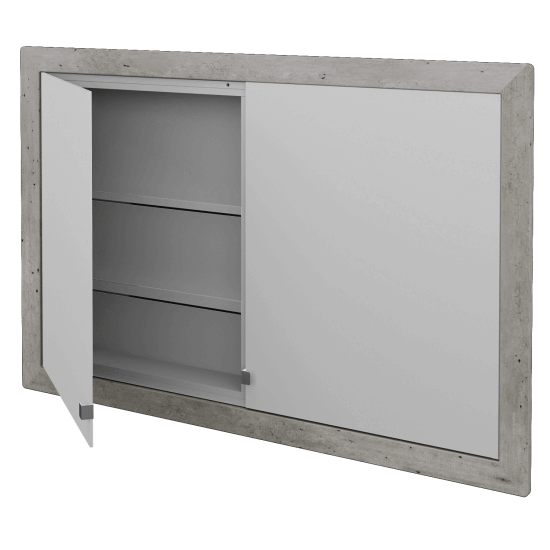 Dvojdverová zrkadlová skrinka GRID GA2OE 120 