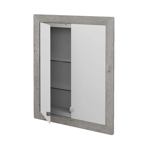 Dvojdverová zrkadlová skrinka GRID GA2OE 60 