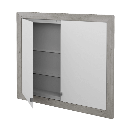 Dvojdverová zrkadlová skrinka GRID GA2OE 90 