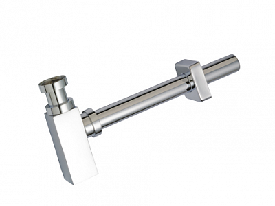 Hranatý sifón DN32 - chróm 