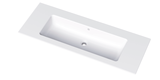 Keramické umývadlo Pura 120 bez otvoru pre batériu - biele 