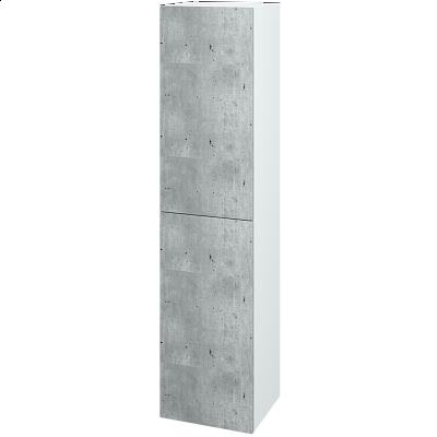 Koupelnová skříň VARIANTE SVD2 37  - N01 Biela lesk - D14 Basalt - Levé
