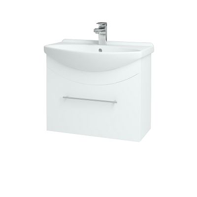 Koupelnová skříňka WIND 65 S  - L01 Biela vysoký lesk - Úchytka T02