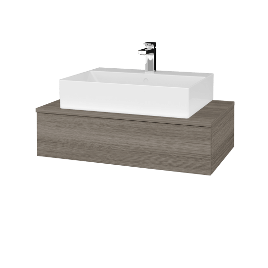 Kúpeľňová skrinka MODULE SZZ 80 umývadlo Kube - D03 Cafe - D21 Tobacco - Nie