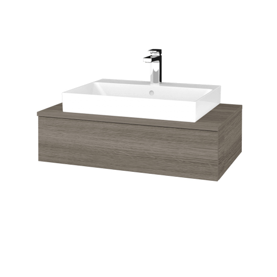 Kúpeľňová skrinka MODULE SZZ 80 umývadlo Glance - D03 Cafe - D27 Cognac - Nie