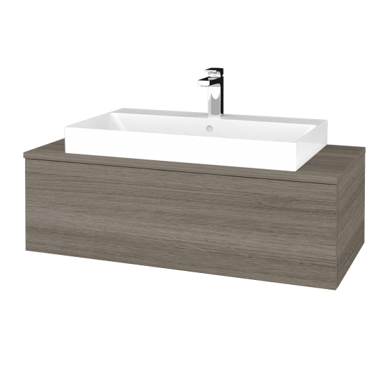 Kúpeľňová skrinka MODULE SZZ1 100 umývadlo Glance - D03 Cafe - L03 Antracit vysoký lesk - Nie