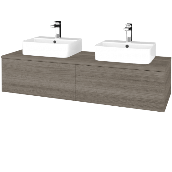 Kúpeľňová skrinka MODULE SZZ12 140 umývadlo Joy 3 - D03 Cafe - D25 Teak - Nie
