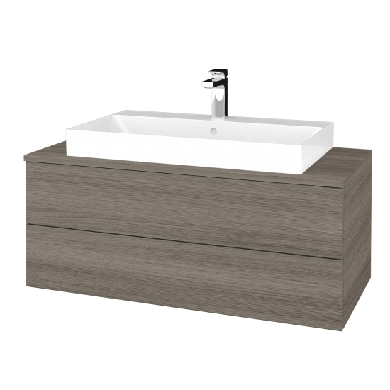 Kúpeľňová skrinka MODULE SZZ2 100 umývadlo Glance - D03 Cafe - L03 Antracit vysoký lesk - Nie