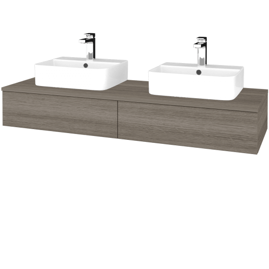 Kúpeľňová skrinka MODULE SZZ2 140 umývadlo Joy 3 - D03 Cafe - D27 Cognac - Nie