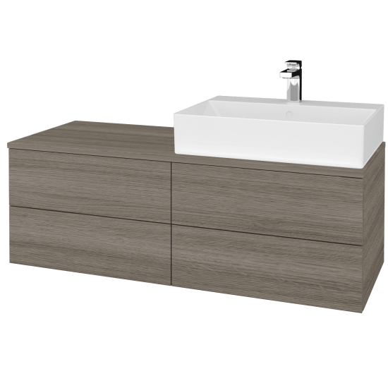 Kúpeľňová skrinka MODULE SZZ4 120 umývadlo Kube - D03 Cafe - D21 Tobacco - Levé - Nie