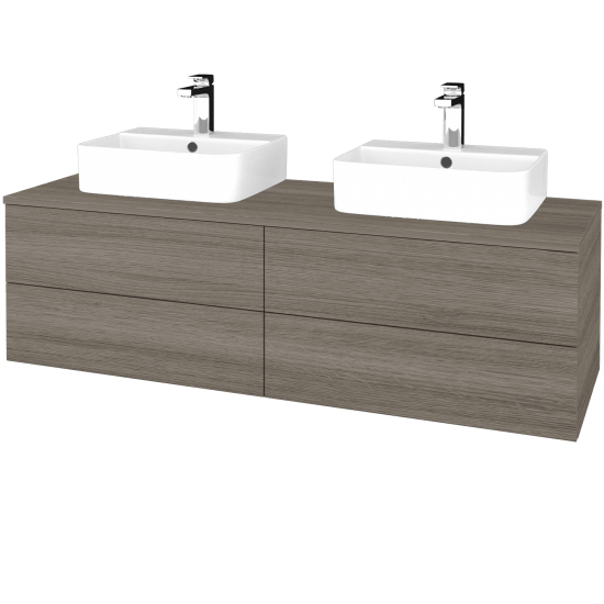 Kúpeľňová skrinka MODULE SZZ4 140 umývadlo Joy 3 - D03 Cafe - D27 Cognac - Nie