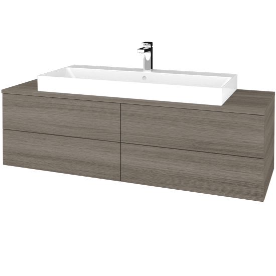 Kúpeľňová skrinka MODULE SZZ4 140 umývadlo Glance - D03 Cafe - D22 Karamel - Nie