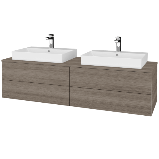 Kúpeľňová skrinka MODULE SZZ4 160 umývadlo Glance - D03 Cafe - D23 Herkules - Nie