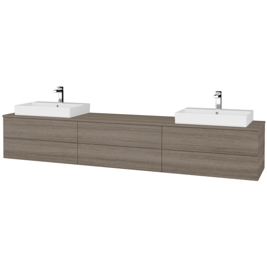 Kúpeľňová skrinka MODULE SZZ6 240 umývadlo Glance - D03 Cafe - D21 Tobacco - Nie