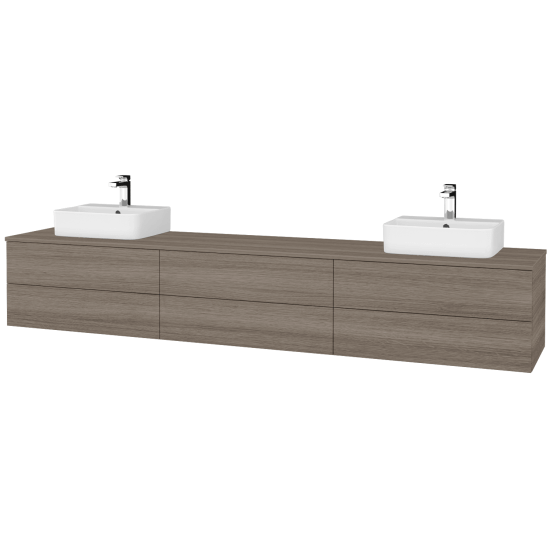 Kúpeľňová skrinka MODULE SZZ6 240 umývadlo Joy 3 - D03 Cafe - D20 Galaxy - Nie
