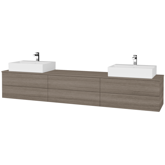 Kúpeľňová skrinka MODULE SZZ6 240 umývadlo Kube - D03 Cafe - D04 Dub - Nie