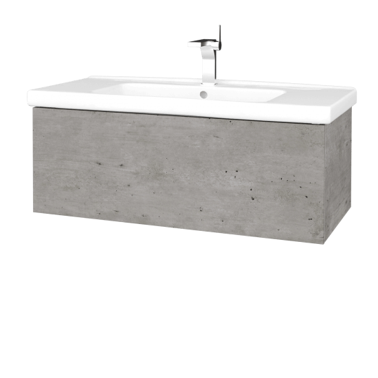 Kúpeľňová skrinka VARIANTE SZZ 100 (umývadlo Harmonia)  - D01 Betón - L04 Béžová vysoký lesk