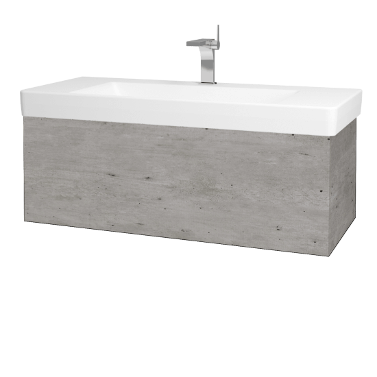 Kúpeľňová skrinka VARIANTE SZZ 105 pre úmyvadlo Laufen Pro S - D01 Betón - L03 Antracit vysoký lesk