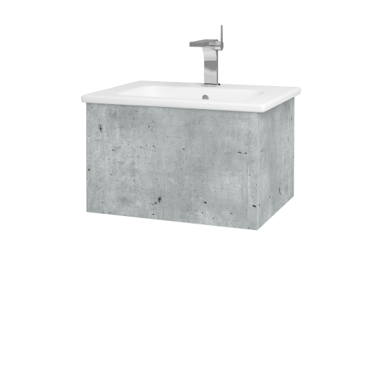 Kúpeľňová skrinka VARIANTE SZZ 60 (umývadlo Euphoria)  - D01 Betón - L04 Béžová vysoký lesk