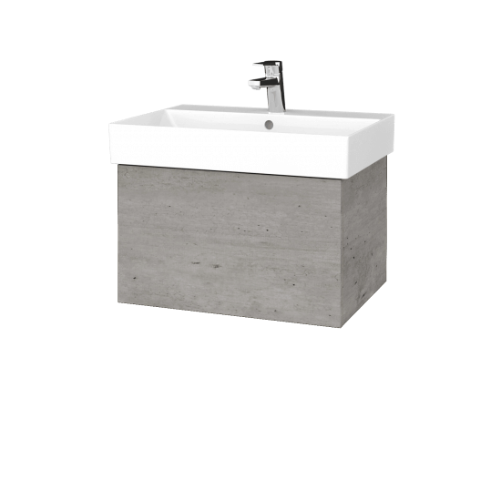 Kúpeľňová skrinka VARIANTE SZZ 60 umývadlo Glance - D01 Betón - L03 Antracit vysoký lesk