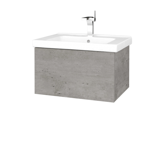 Kúpeľňová skrinka VARIANTE SZZ 65 (umývadlo Harmonia)  - D01 Betón - N03 Graphite