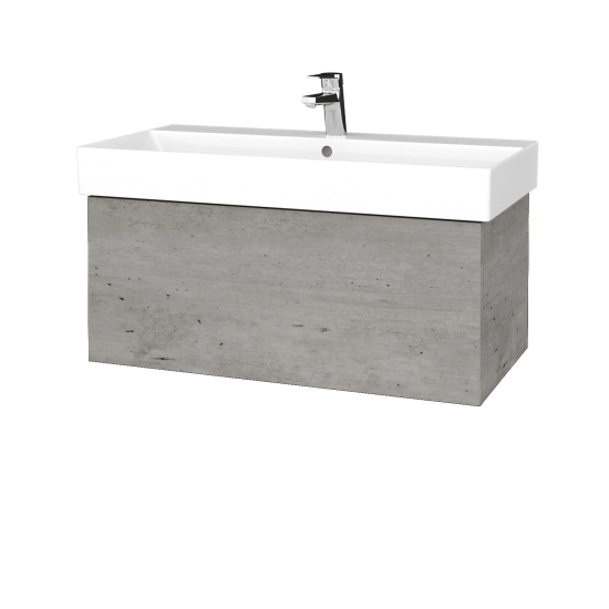 Kúpeľňová skrinka VARIANTE SZZ 85 umývadlo Glance - D01 Betón - L03 Antracit vysoký lesk
