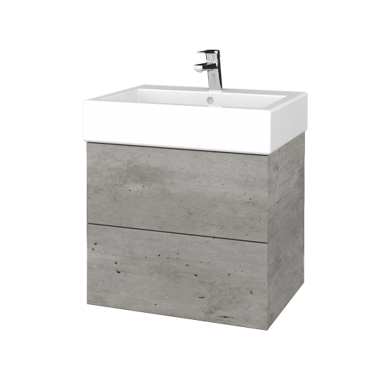 Kúpeľňová skrinka VARIANTE SZZ2 60 pre úmyvadlo Duravit Vero - D01 Betón - M05 Béžová mat