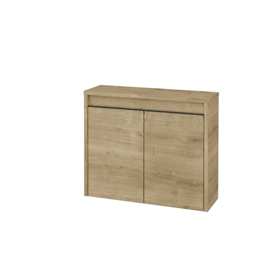 Nízka kúpeľňova skrinka VISIT SND2 60  - D09 Arlington - Úchytka T33 - čierna mat - D25 Teak - Nie