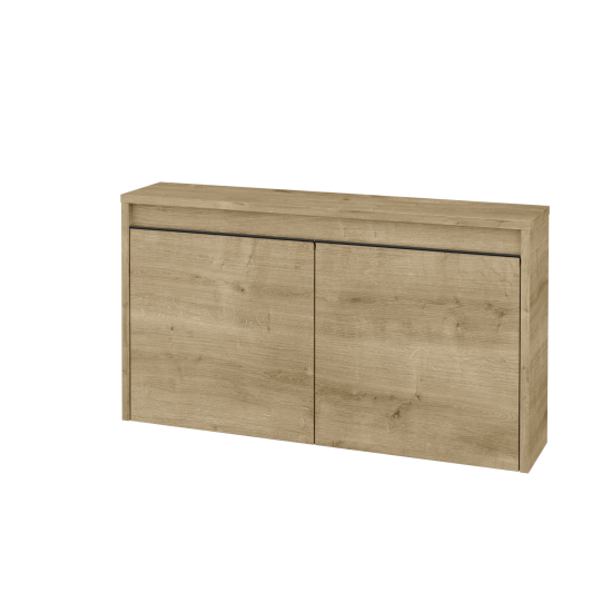 Nízka kúpeľňova skrinka VISIT SND2 90  - D09 Arlington - Úchytka T33 - čierna mat - D05 Oregon - Nie