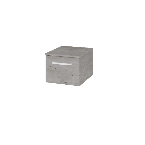 Nízka skrinka DOS SNZ1 40  - D01 Betón - Úchytka T01 - L04 Béžová vysoký lesk