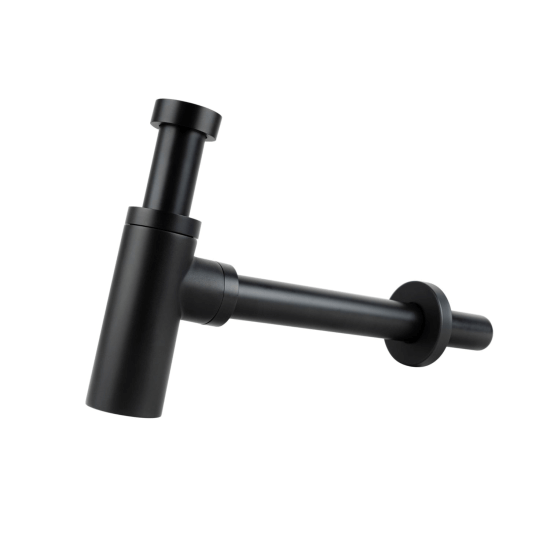 Okrúhly sifón DN32 - čierna mat 