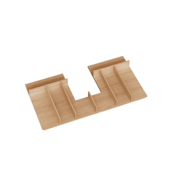 Priečinky do hornej zásuvky E80 - hranaty vyrez 