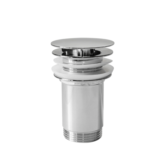 Prítoková výpusť 5/4" pre umývadlá bez prepadu – chróm 