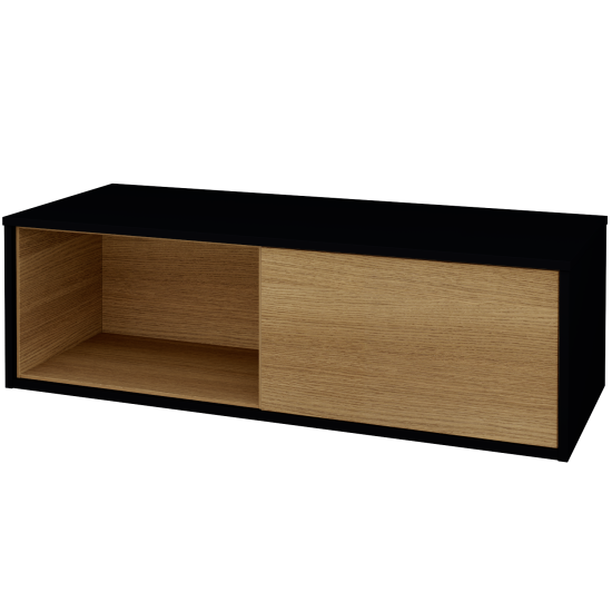 Skrinka pod umývadlo ARTEO SZZOL 120  - M17 Čierna mat - D29 Honey - Áno