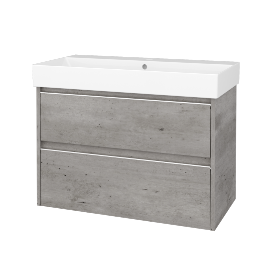 Skrinka pod umývadlo BONO SZZ2 85  - N01 Biela lesk - N01 Biela lesk