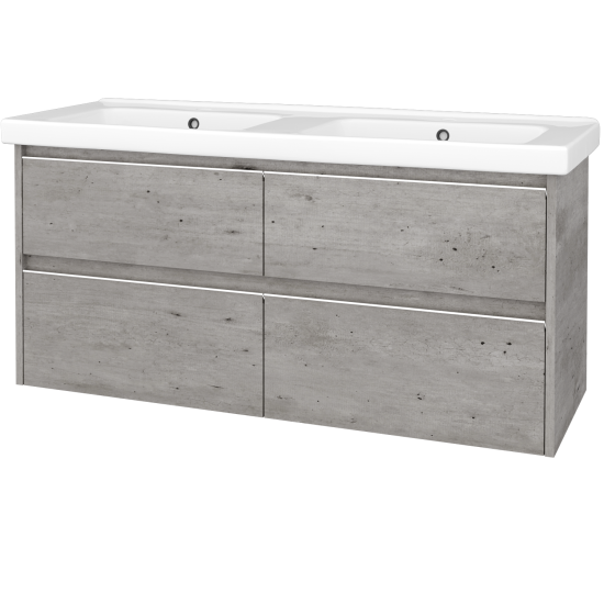 Skrinka pod umývadlo BONO SZZ4 125  - N01 Biela lesk - N01 Biela lesk